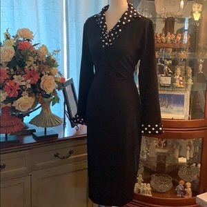 Ladies black knit dress